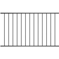 Berkfield Home Fence Panel Powder-coated Steel 1.7x1.25 m Black