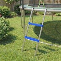 SPORTNOW Trampoline Ladder, 2-Steps with Horizontal Wide Steps in Blue