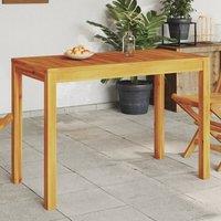 Berkfield Home Garden Dining Table 110x55x75 cm Solid Wood Acacia in Brown | Size: 110 x 55 x 75 cm