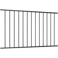 Berkfield Home Fence Panel Powder-coated Steel 1.7x1.25 m Black