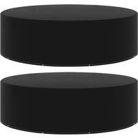 Berkfield Home Garden Furniture Covers 2 pcs 10 Eyelets 325x90 cm in Black