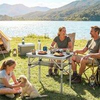 Havendro 2ft Folding Camping Table with Storage Black