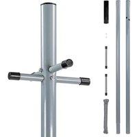 Havendro 2.4m Galvanized Washing Line Post Pole Heavy Duty Clothes Support in Grey