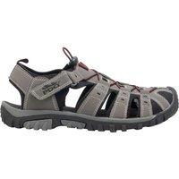 PDQ Men's Toggle & Touch Fastening Synthetic Nubuck Trail Sandals in Grey | Size: 9