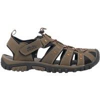 PDQ Men's Toggle & Touch Fastening Synthetic Nubuck Trail Sandals in Taupe | Size: 11