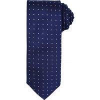Premier Men's Micro Dot Pattern Formal Work Tie in Mid Navy