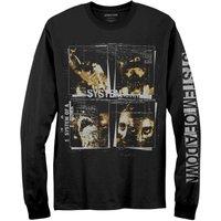 System Of A Down Men's Faces Long-Sleeved T-Shirt in Black | Size: Large