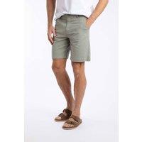 Weird Fish Men's Charleston Textured Chino Shorts in Green | Size: 30