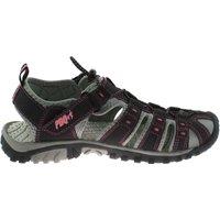 PDQ Women's Toggle & Touch Fastening Sports Sandals in Black | Size: 7