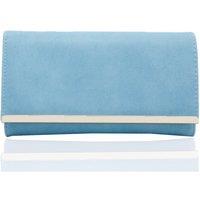 Fontanella Fashion Women's Lystra PU Leather Click-on Purse in Pale Blue