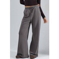 Busem Women's Ribbed Drawstring Waist Pants in Dark Grey | Size: Large