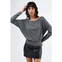 Busem Women's Striped Boat Neck Blouse in Black | Size: Medium