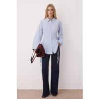 WOVCOR Women's Woven Shirt With Waist Tie Detail | Size: 14