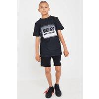Beat Boyz Club Boy's 'Stipple' Branded T-shirt in Black | Size: 11-12 Years