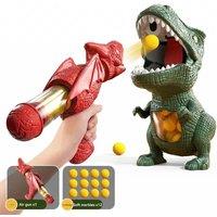 Dragodirect Dinosaur Sponge Ball Shooting Game Interactive Kids Battle Toy in Dark Green