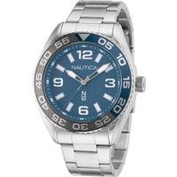 Nautica Men's NAPFWS307 Finn World 44mm Quartz Watch in Silver
