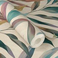 Rasch Fiesta Colourful Leaf Self Adhesive Peel & Stick Textured Wallpaper