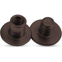 Neel Blue Chicago Screw Rivets Flat Head, Anti-Resistant, Brass - 9x6mm, 10pcs in Black