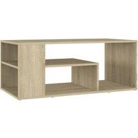 Berkfield Home Coffee Table Sonoma Oak 100x50x40 cm Engineered Wood in Natural | Size: 100 x 50 x 40 cm