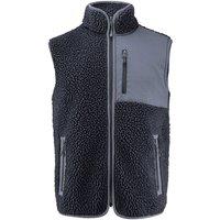 James Harvest Men's Kingsley Sherpa Fleece Gilet in Navy | Size: Small