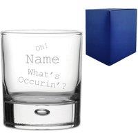 Uniqueful Personalised Engraved Novelty Bubble Whisky Tumbler With Gift Box in Clear