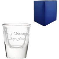 Uniqueful Personalised American Shot Glass 1oz 30ml Any Message Birthday in Clear