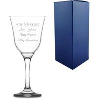 Uniqueful Personalised Engraved 295ml Vals Vintage Wine Glass Gift Box Friend in Clear