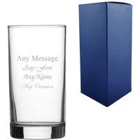 Uniqueful Personalised Engraved 10oz 295ml Hiball Glass Any Message Any Occasion in Clear