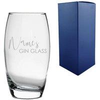 Uniqueful Personalised Engraved Tondo Hiball with Names Gin Glass Design in Clear