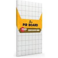 Novecrafto Thermal PIR Insulation Board 1200x600x20mm With Aluminum Foil 0.72m in White