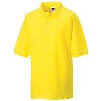 JERZEES Men's Russell Classic Short Sleeve Polycotton Polo Shirt in Yellow | Size: Medium