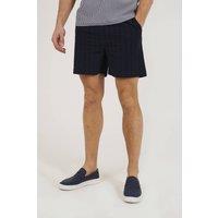 Brave Soul Men's Drawcord Split Hem Shorts in Navy | Size: Large