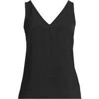 Lands' End Women's Plus Creaseless V-Neck Sleeveless Top in Black | Size: 24-26