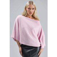 Busem Women's Loose Fit Knit Blouse in Pale Pink | Size: Large