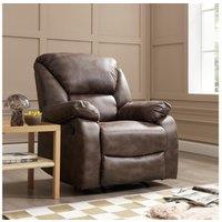 Home Detail Enoch Manual Recliner Armchair in Dark Brown