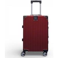 Infinity Leather Hard Shell Cabin Suitcase Luggage for Easyjet Ryanair Wizzair - Rimowa in Red