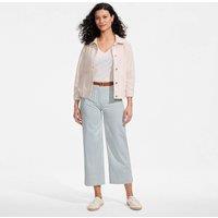 Lands' End Women's Striped Cropped Chinos in Blue | Size: 18