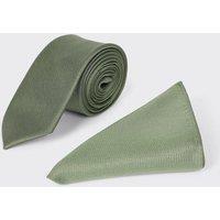 Burton Men's Khaki Tie & Pocket Square Set