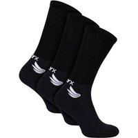 TALYX Men's 3 Pack Bamboo Sports Socks | Reinforced Heel & Toe Breathable Socks in Black | Size: 6-11