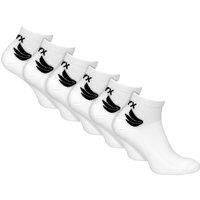 TALYX Men's 6 Pack Bamboo Ankle Reinforced Heel Toe Socks in White | Size: 6-11