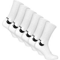 TALYX Men's 6 Pack Bamboo Sports Socks | Reinforced Heel & Toe Breathable Socks in White | Size: 6-11