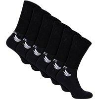 TALYX Men's 6 Pack Bamboo Sports Socks | Reinforced Heel & Toe Breathable Socks in Black | Size: 6-11