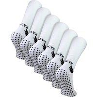 TALYX Men's 6 Pack Bamboo Crew Reinforced Heel Grip Socks in White | Size: 6-11