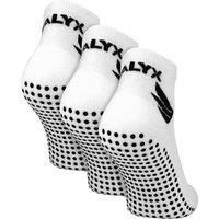 TALYX Men's 3 Pack Bamboo Ankle Non Slip Grip Socks in White | Size: 6-11