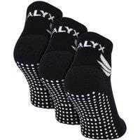 TALYX Men's 3 Pack Bamboo Ankle Non Slip Grip Socks in Black | Size: 6-11