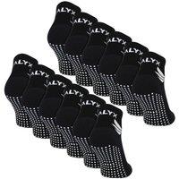 TALYX Men's 12 Pack Bamboo Ankle Non Slip Grip Socks in Black | Size: 6-11