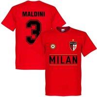 AC Milan Men's Milan Maldini 3 Team T-Shirt in Red | Size: 5XL