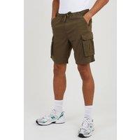 Brave Soul Men's Cargo Drawcord Shorts in Khaki | Size: Medium