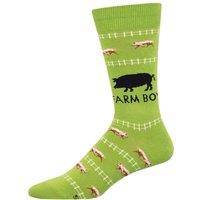 Socksmith Men's 'Farm Boy' Pigs Design Socks Quality Cotton Mix Novelty Farmer Or Pig Lover Gift | Size: Standard