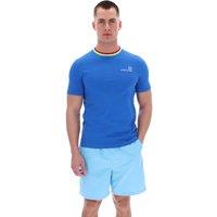 Sergio Tacchini Men's Rainer FC T-Shirt Blue/Green in Blue | Size: Large
